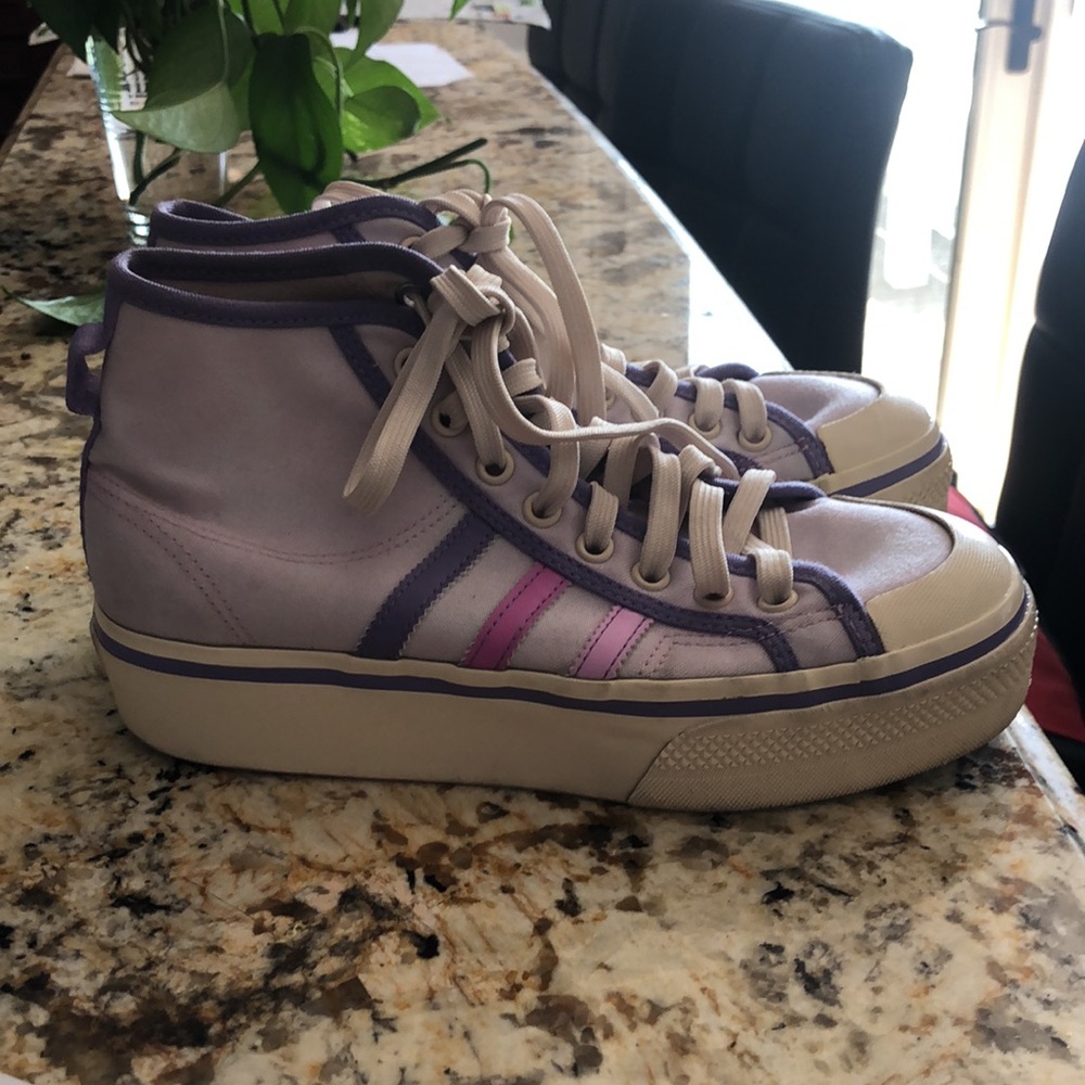 Adidas x Parley Nizza Platform Hi-Top Sneakers 7.5 - Picture 12 of 14
